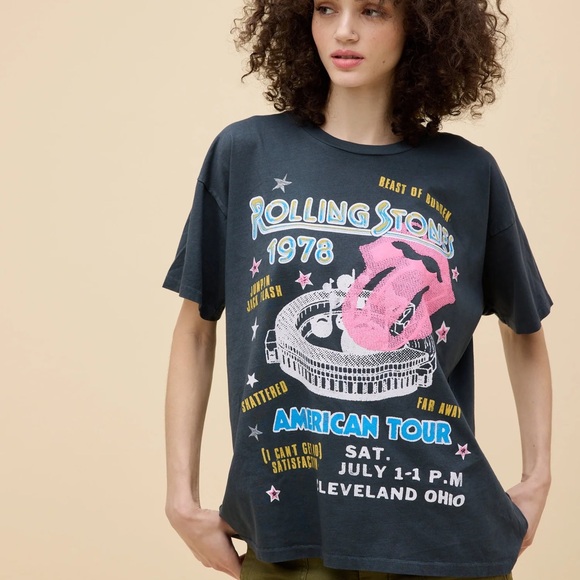 Daydreamer Tops - Daydreamer Rolling Stones Merch Tee